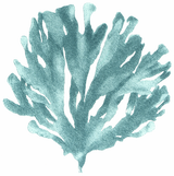 Nautical/ Teal Sea Kelp Pillow: Warm White / Linen / Corded