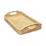 Small Rectangular Morning Tray  12x8x2.25'H: White Wash