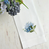 Hydrangea Towel: White (Blue)