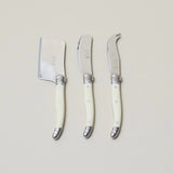 Laguiole 3 Piece Mini Cheese Utensil Set, Ivory