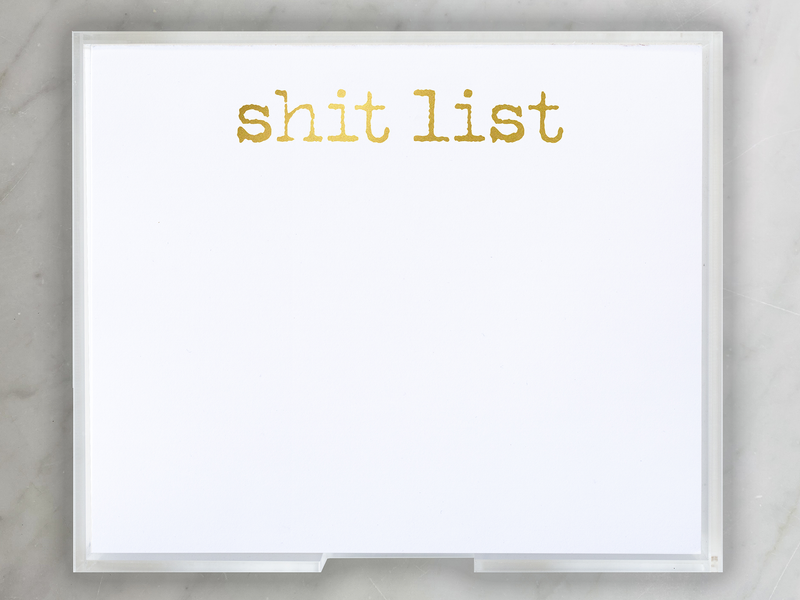 Notepad - Gold Foil Luxe Shit List