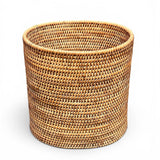 Oval Waste Basket - AB 11x8x11'H: White Wash