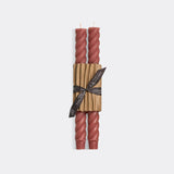 10" Rope Taper Handmade Beeswax Candles: Cobalt
