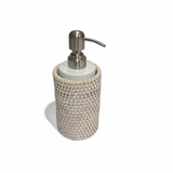Round Soap Pump: White