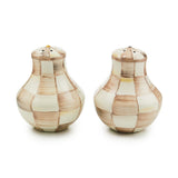 Enamel Check Salt & Pepper Shakers