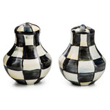 Enamel Check Salt & Pepper Shakers