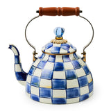 Enamel Check Tea Kettle