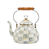 Enamel Check Tea Kettle