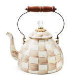 Enamel Check Tea Kettle