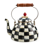 Enamel Check Tea Kettle
