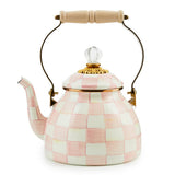 Enamel Check Tea Kettle