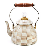 Enamel Check Tea Kettle