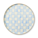 Enamel Check Round Tray
