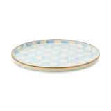 Enamel Check Round Tray
