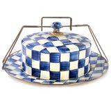 Enamel Check Cake Carrier