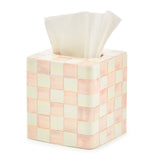 Enamel Check Boutique Tissue Box Cover