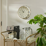 Enamel Check School Wall Clock
