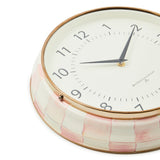 Enamel Check School Wall Clock
