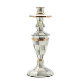 Check Enamel Dinner Candlestick Holder