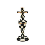 Check Enamel Dinner Candlestick Holder
