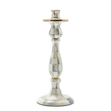 Check Enamel Dinner Candlestick Holder