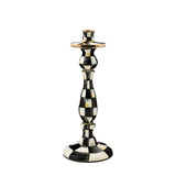 Check Enamel Dinner Candlestick Holder