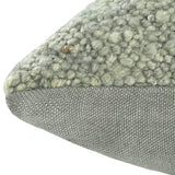 Textured Wool Boucle Decorative Cushion Abstract Distressed: Ivory/Beige