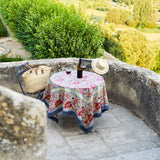 Jardin Red & Grey | French Tablecloths: 59" x 59"