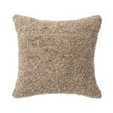 Textured Wool Boucle Decorative Cushion Abstract Distressed: Ivory/Beige
