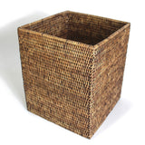 Square Rattan Wastebasket