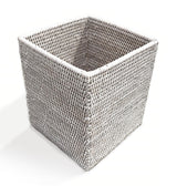 Square Rattan Wastebasket