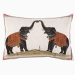 Two Elephants Decorative Pillow