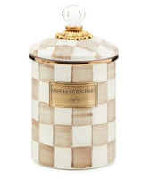 Mocha Check Canister