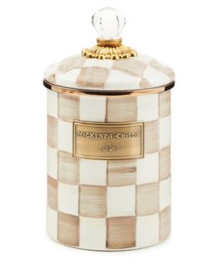 Mocha Check Canister