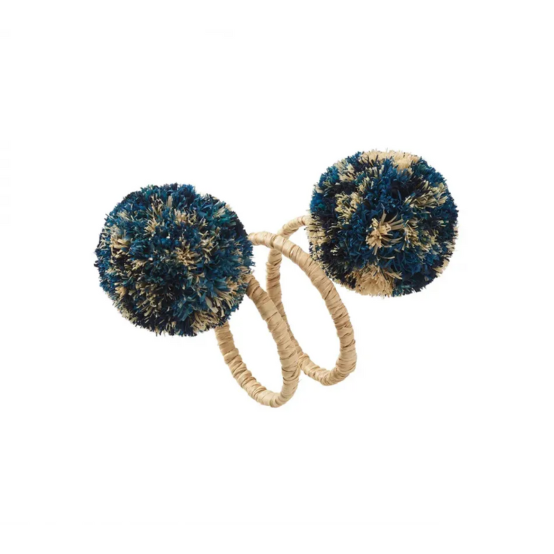 Casbah Natural & Blue Napkin Ring