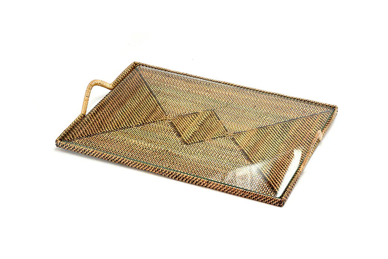 Rectangular Medium Tray with Glass