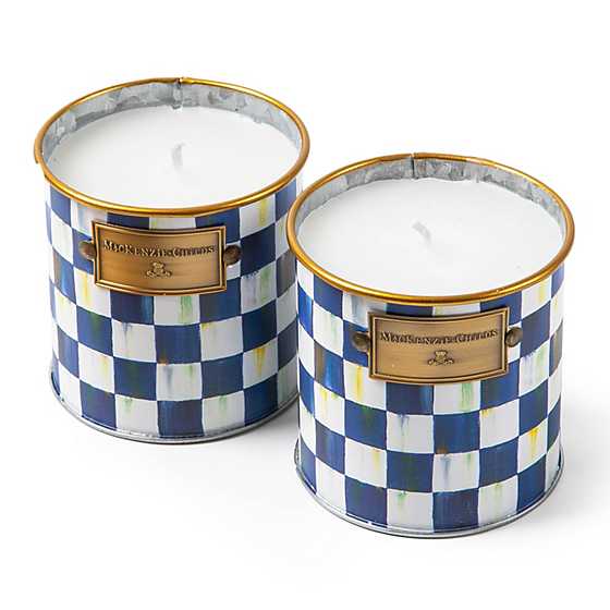 Royal Check Citronella Candle