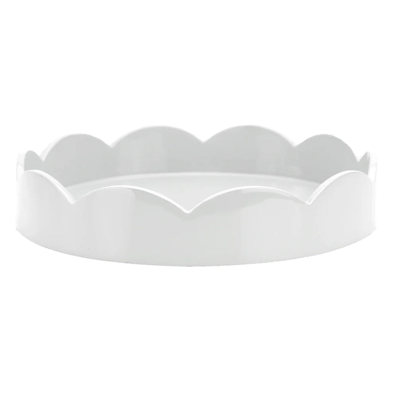 Scalloped Edge Round Tray