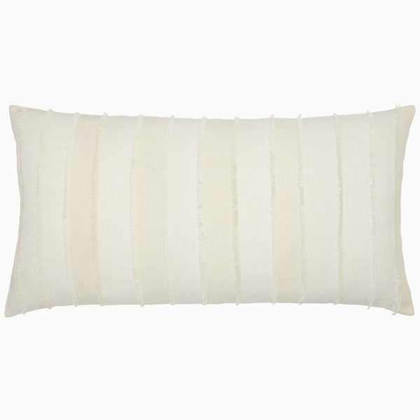 Fringed White Bolster