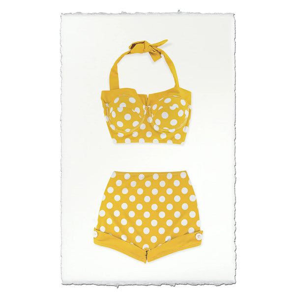 Yellow Polka Watercolor