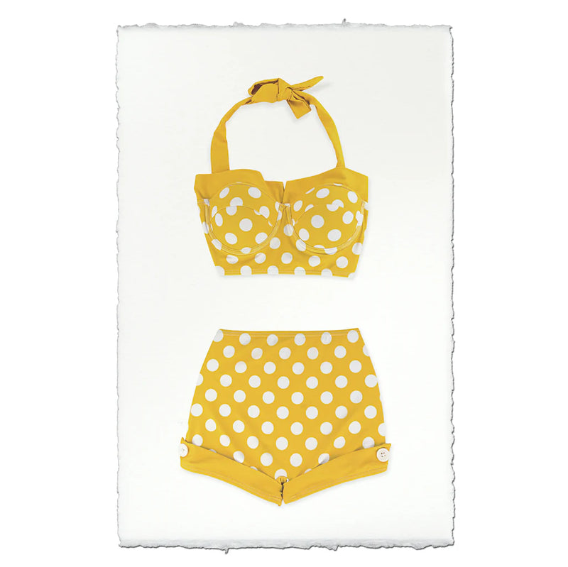 Yellow Polka Watercolor