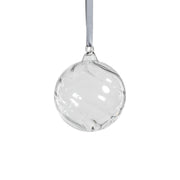 Swirl Blown Glass Ornament - Clear