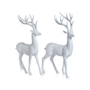 All White Decorative Deer