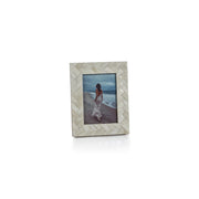 Bone Braided Photo Frame - White - 5x7