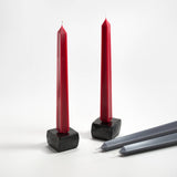 12" Square Taper Handmade Beeswax Candles: Antique
