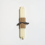 12" Square Taper Handmade Beeswax Candles: Black