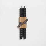 10" Rope Taper Candles: Rhubarb