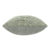 Textured Wool Boucle Decorative Cushion Abstract Distressed: Green