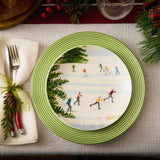 Newport Stripe Verde Rimmed Dinner Plate