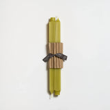 12" Square Taper Handmade Beeswax Candles: Antique